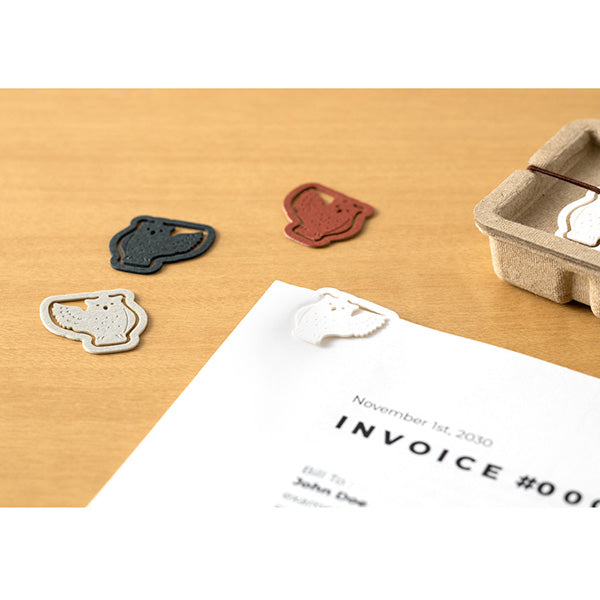 クリップ フクロウ柄