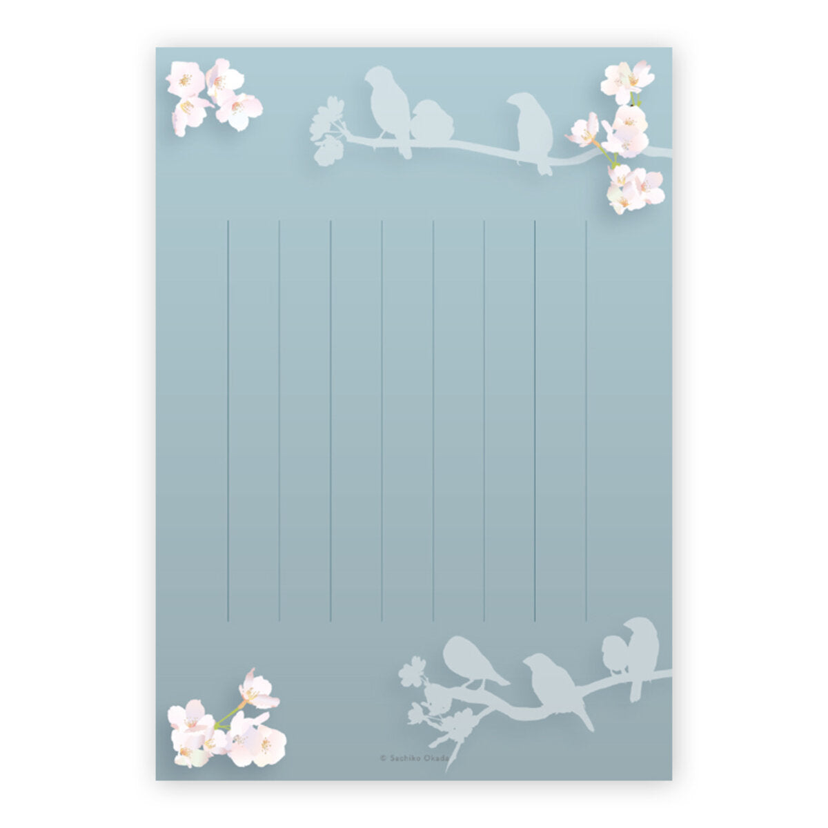 メモ帳 とりアート 文鳥図