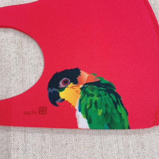 マスク とりアート ズグロシロハラインコ Mサイズ