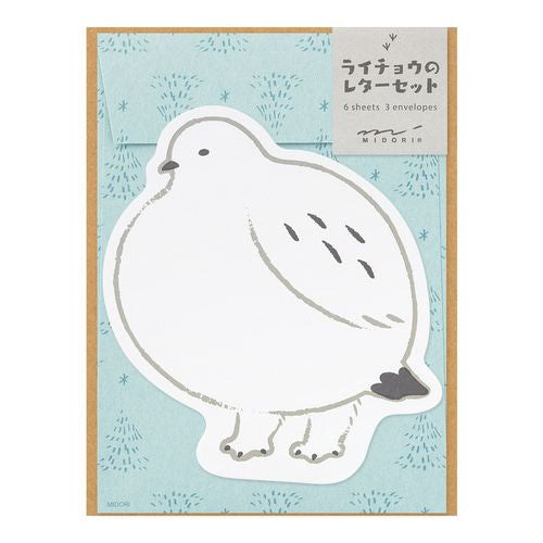 レターセット ダイカット ライチョウ