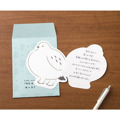 レターセット ダイカット ライチョウ