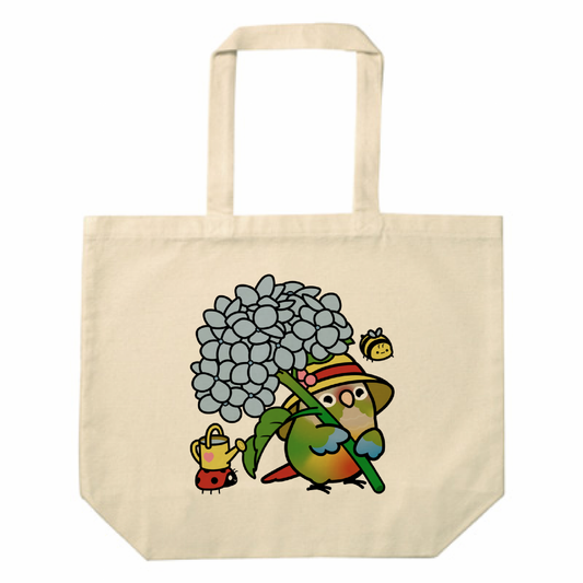 Chubby Bird ウロコインコ ガーデニング  スタンダードキャンバストートバッグ Lサイズ ナチュラル 12oz 受注製作 メーカー直送 クーポン利用不可