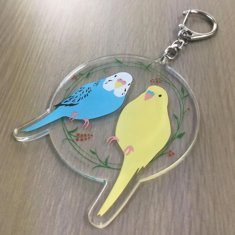 pi: アクリルキーホルダー セキセイインコ