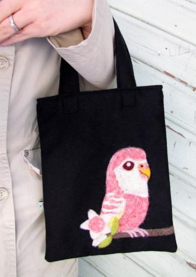 30% OFF 愛鳥コレクション アキクサインコ A5トート ブラック - 小鳥雑貨専門のお店 スウィート・バーディー・ブティック