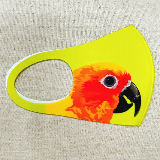 マスク とりアート コガネメキシコインコ Mサイズ