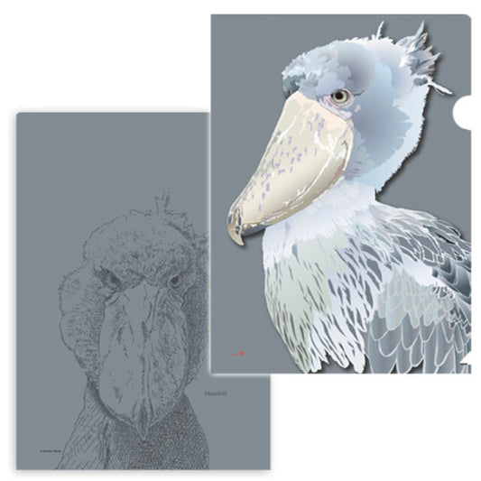 A4 クリアファイル とりアート ハシビロコウ