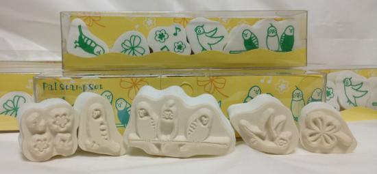 セキセイインコとオカメインコのスタンプ - 小鳥雑貨専門のお店 スウィート・バーディー・ブティック