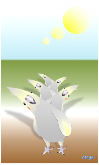 宇宙オカメインコ6 ポストカード - 小鳥雑貨専門のお店 スウィート・バーディー・ブティック