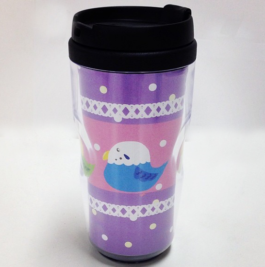 タンブラー ヘチャインコ パープル - 小鳥雑貨専門のお店 スウィート・バーディー・ブティック