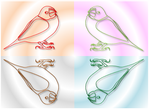 春夏秋冬 文鳥 ポストカード - 小鳥雑貨専門のお店 スウィート・バーディー・ブティック