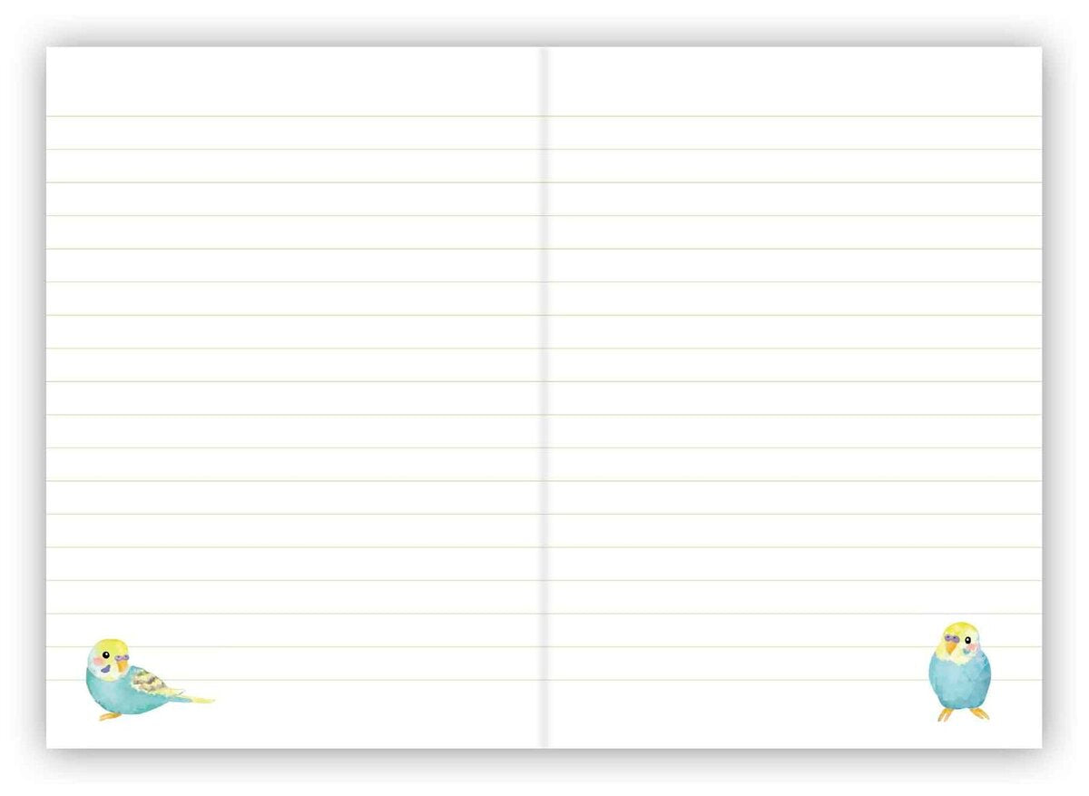 ぶどう大好きインコ セキセイインコ A6サイズノート