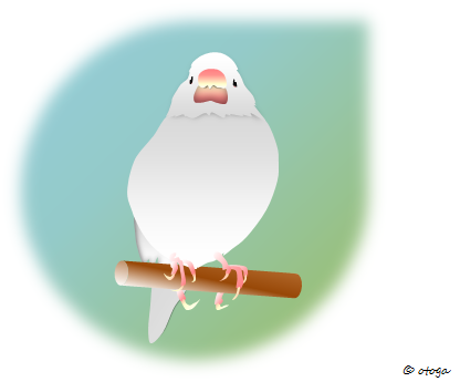 白文鳥~秋~ ポストカード - 小鳥雑貨専門のお店 スウィート・バーディー・ブティック