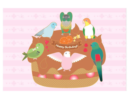 バースデーケーキ 中型インコ - 小鳥雑貨専門のお店 スウィート・バーディー・ブティック