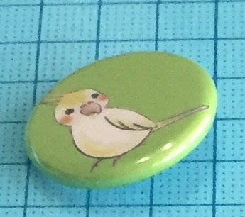 缶バッジ オカメインコ - 小鳥雑貨専門のお店 スウィート・バーディー・ブティック