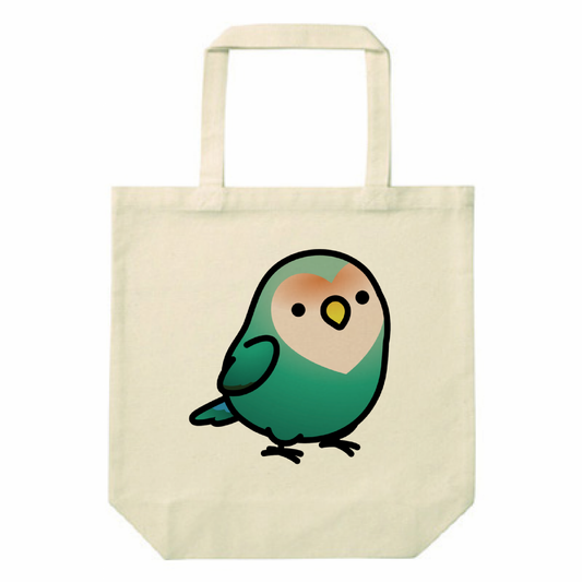Chubby Bird コザクラインコ ピーチフェイス ダッチブルー ブルー スタンダードキャンバストートバッグ Mサイズ ナチュラル 12oz 受注製作 メーカー直送 クーポン利用不可