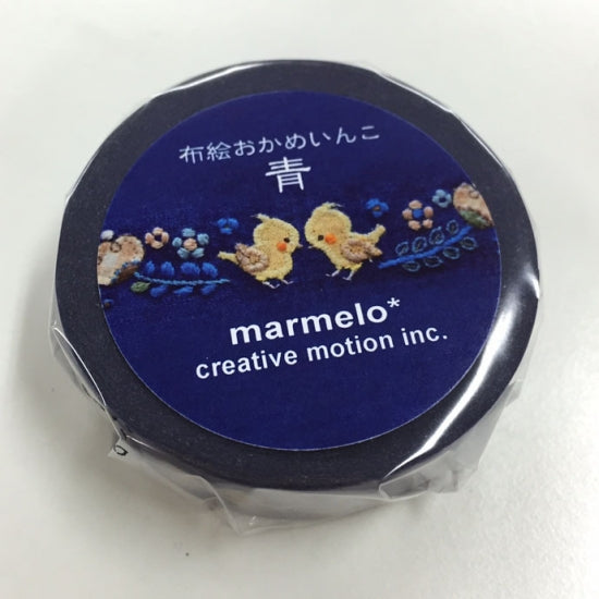 マスキングテープ 布絵おかめいんこ 青 オカメインコ - 小鳥雑貨専門のお店 スウィート・バーディー・ブティック