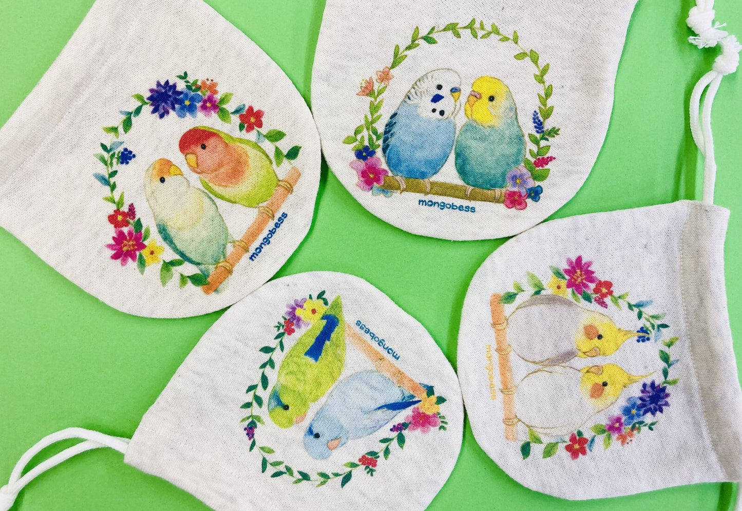 巾着 セキセイインコ 鳥カゴことりシリーズ ミニ Sサイズ