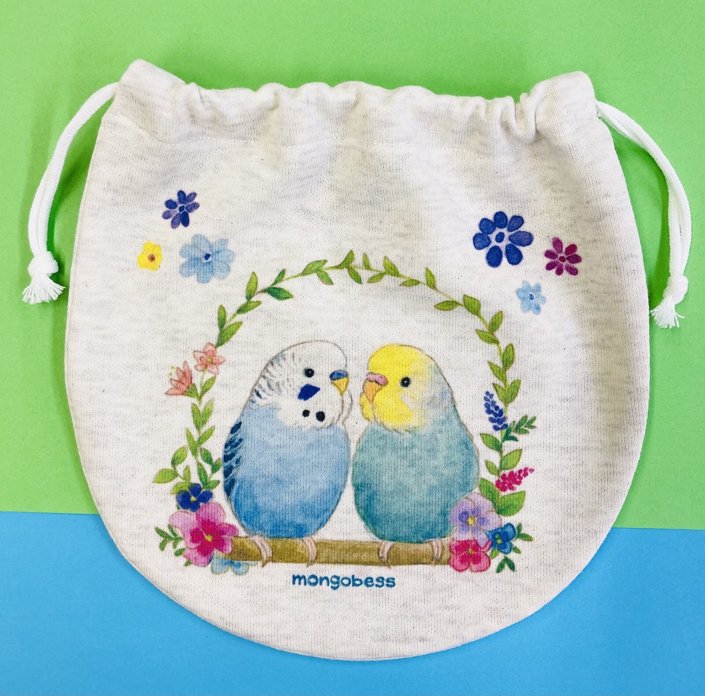 巾着 セキセイインコ 鳥カゴことりシリーズ Mサイズ