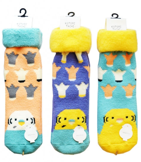 ルームソックス 鳥顔 セキセイインコ