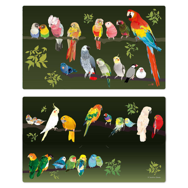 チケットホルダー PPケース とりアート 百鳥図