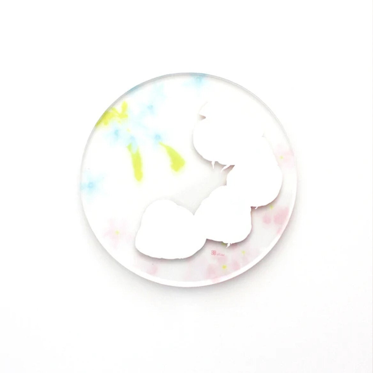 アクリルコースター とりアート まったり文鳥