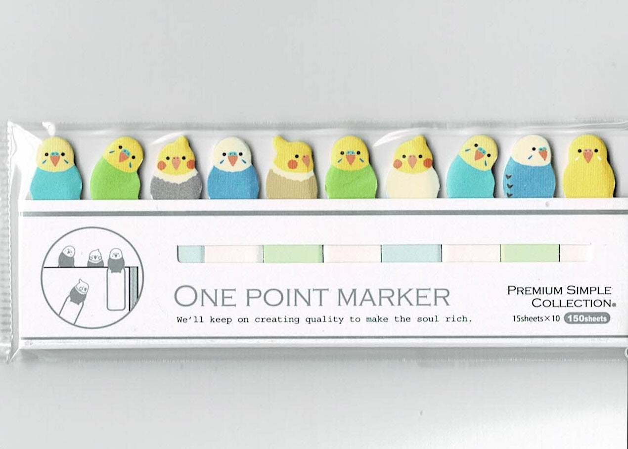 付せん One Point Marker セキセイインコ & オカメインコ