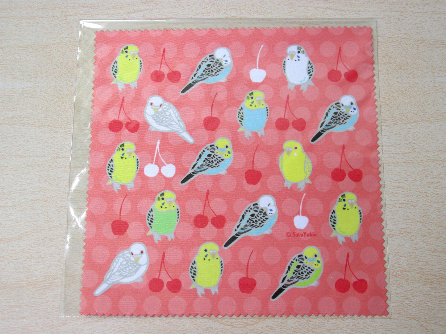 マイクロファイバークロス セキセイインコ さくらんぼ 赤