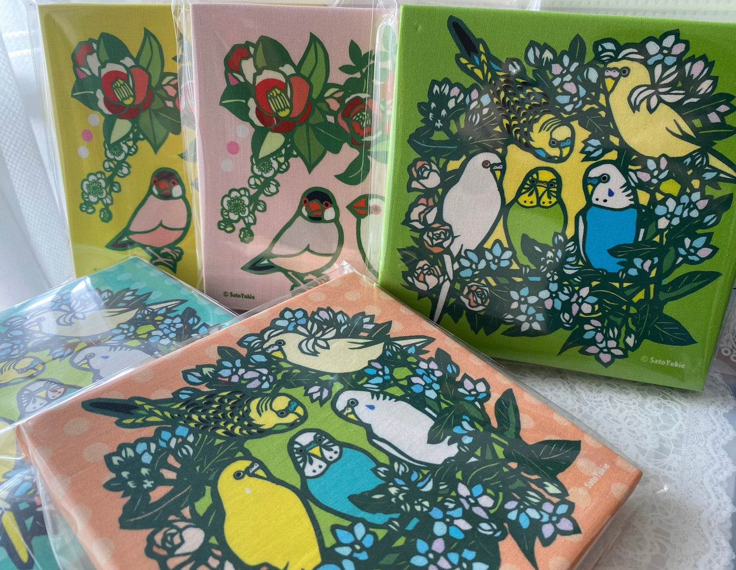 セキセイパネル ガーデン ピンク セキセイインコ