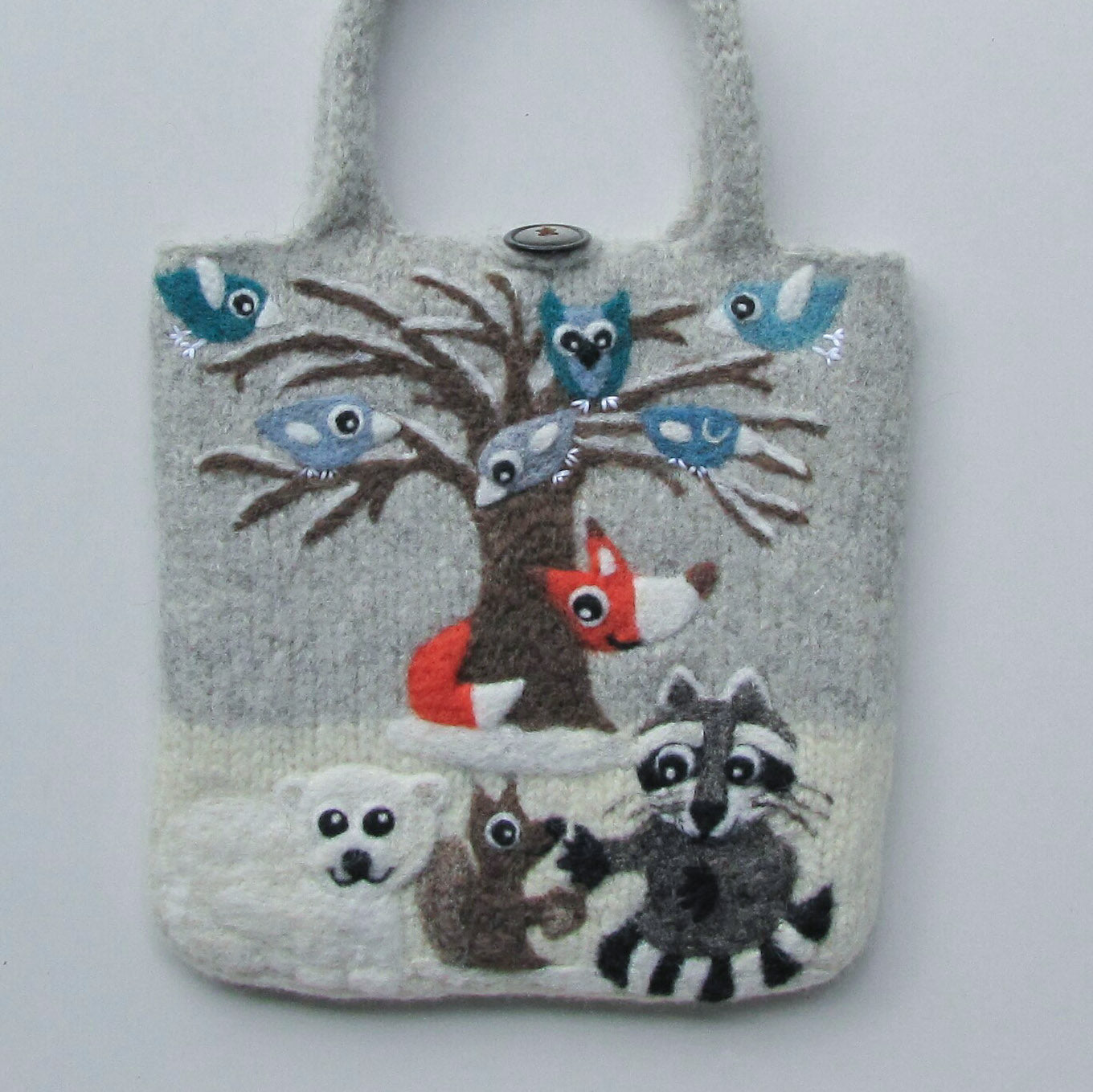 小鳥とお友達コレクション 羊毛フェルトバッグ 冬 - 小鳥雑貨専門のお店 スウィート・バーディー・ブティック