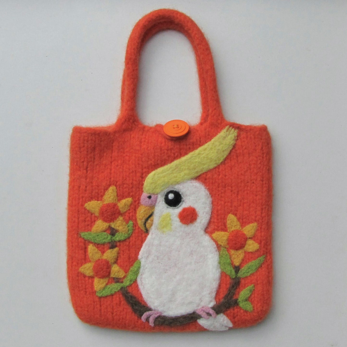 愛鳥コレクション 羊毛フェルトバッグ オカメインコ - 小鳥雑貨専門のお店 スウィート・バーディー・ブティック