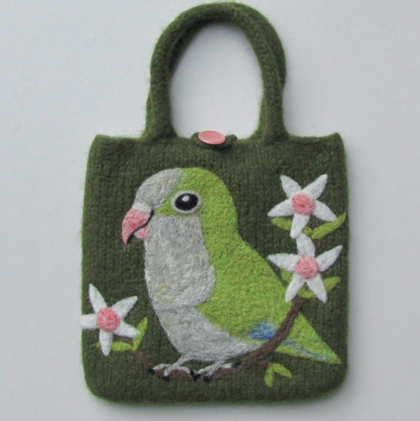 愛鳥コレクション 羊毛フェルトバッグ オキナインコ - 小鳥雑貨専門のお店 スウィート・バーディー・ブティック