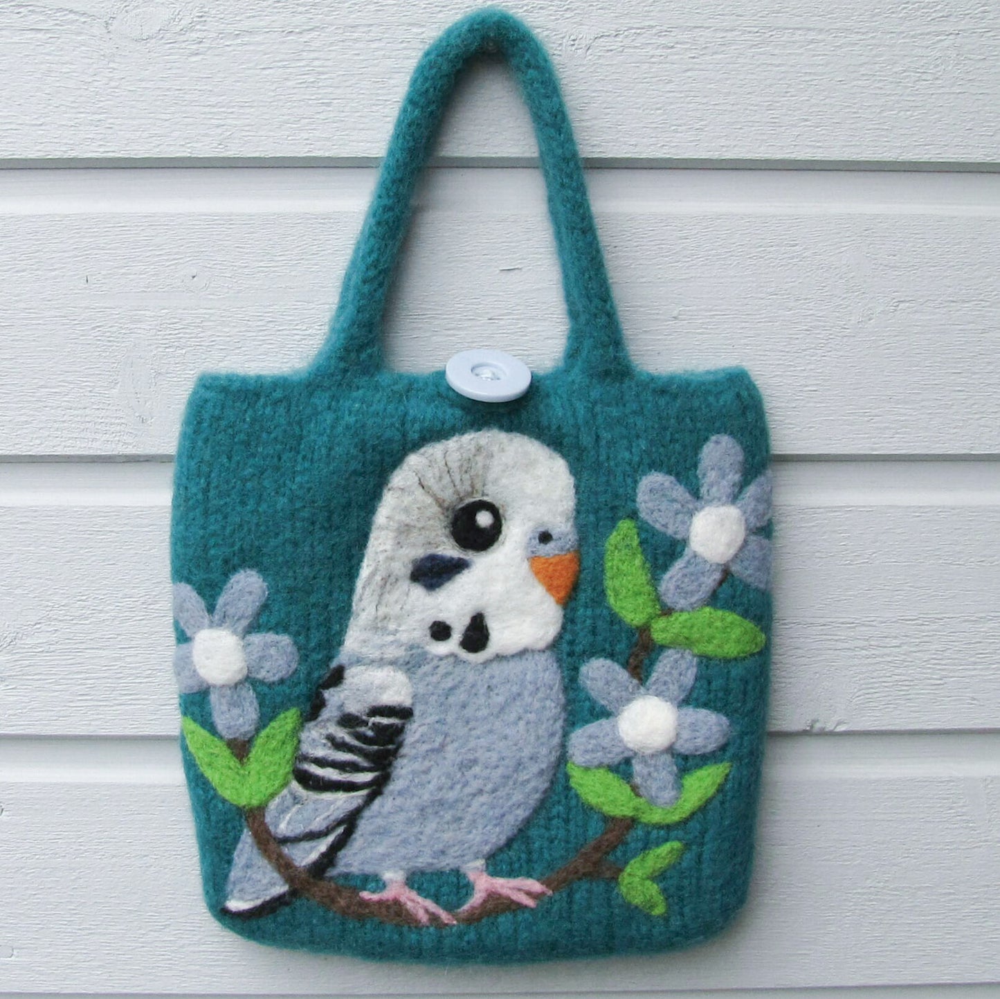 愛鳥コレクション 羊毛フェルトバッグ セキセイインコ - 小鳥雑貨専門のお店 スウィート・バーディー・ブティック