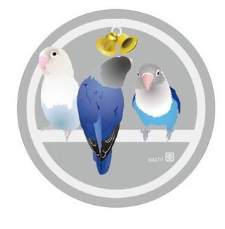 アクリルコースター とりアート ボタンインコ C
