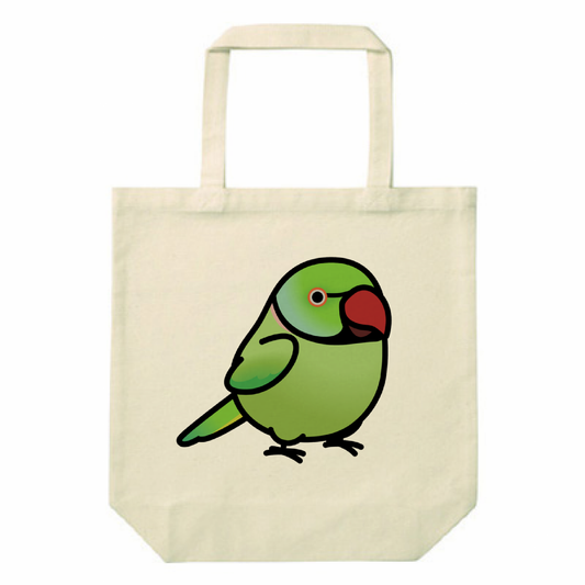 Chubby Bird ワカケホンセイインコ グリーン スタンダードキャンバストートバッグ Mサイズ ナチュラル 12oz 受注製作 メーカー直送 クーポン利用不可