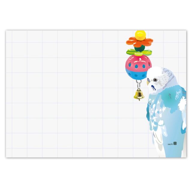 メモ帳 ことりたち キンカチョウ、セキセイインコ、マメルリハ、ボタンインコ、アキクサインコ、文鳥、コザクラインコ - 小鳥雑貨専門のお店 スウィート・バーディー・ブティック