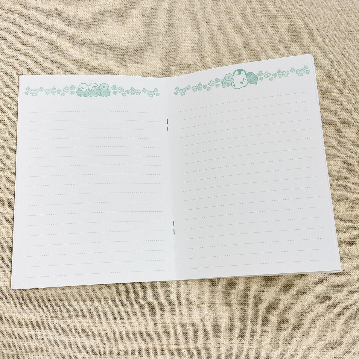 A6サイズノート ふわもこライフ もこぺん ペンギン、文鳥、インコ