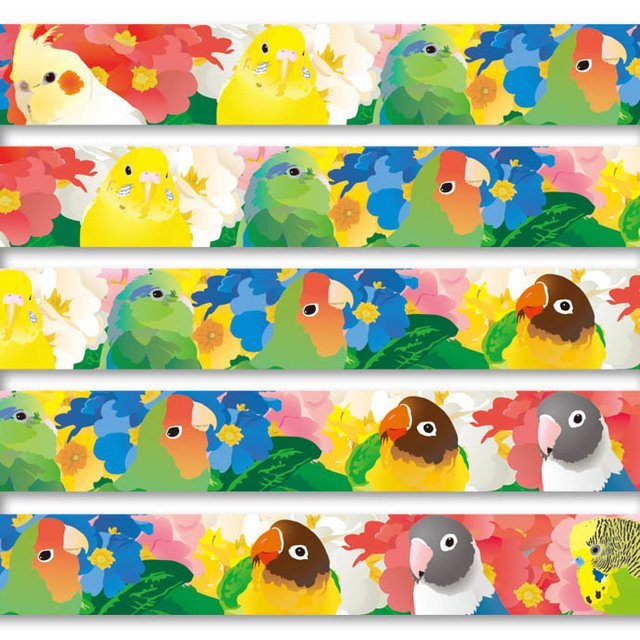 マスキングテープ とりアート Spring Time