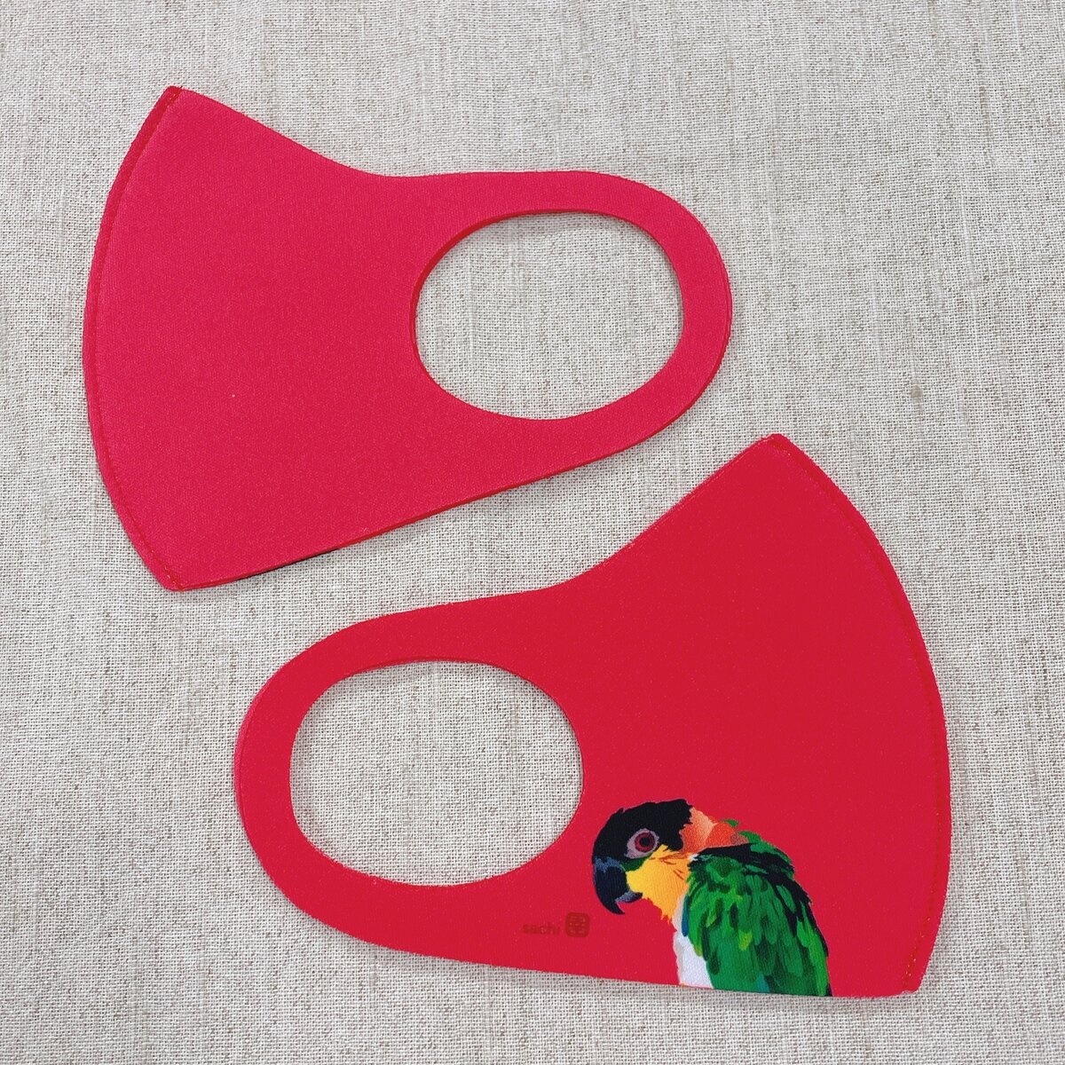 マスク とりアート ズグロシロハラインコ Mサイズ