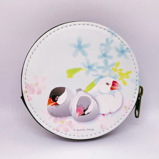 コインケース とりアート ぶんちょういろ 文鳥