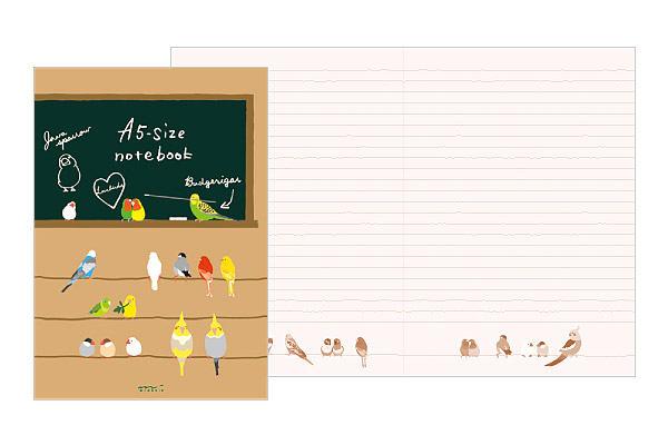 ノート A5 鳥さんいっぱい - 小鳥雑貨専門のお店 スウィート・バーディー・ブティック