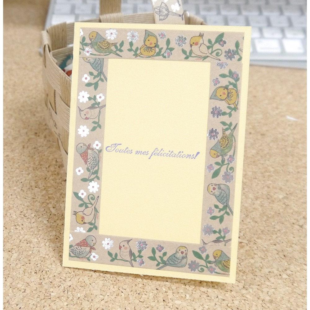 クラフトデコレーションテープ きらぴか Birds インコ - 小鳥雑貨専門のお店 スウィート・バーディー・ブティック