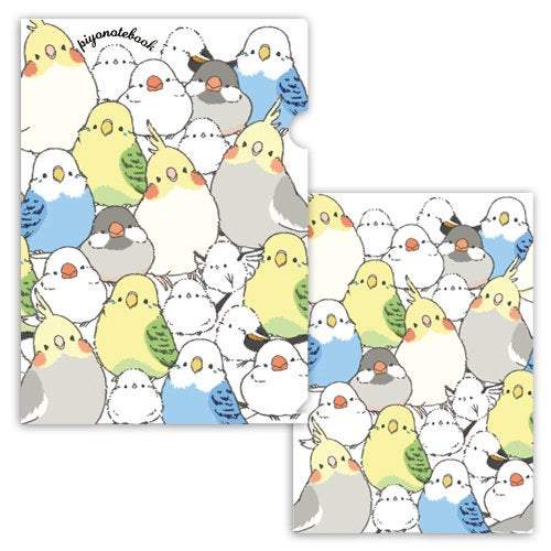 A4 クリアファイル シマエナガ、セキセイインコ、オカメインコ、文鳥 - 小鳥雑貨専門のお店 スウィート・バーディー・ブティック