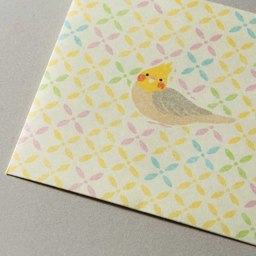 二つ折りぽち袋 オカメインコ、セキセイインコ - 小鳥雑貨専門のお店 スウィート・バーディー・ブティック