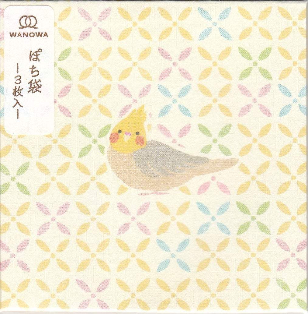 二つ折りぽち袋 オカメインコ、セキセイインコ - 小鳥雑貨専門のお店 スウィート・バーディー・ブティック