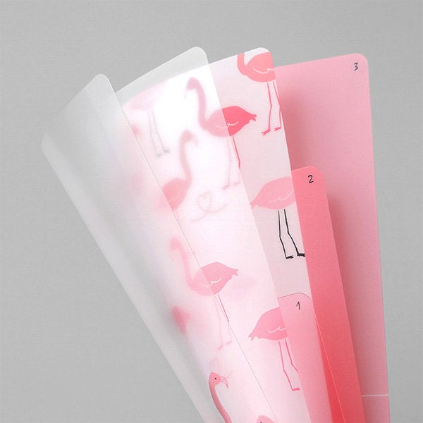 A6サイズ 3ポケットクリアホルダー フラミンゴ - 小鳥雑貨専門のお店 スウィート・バーディー・ブティック