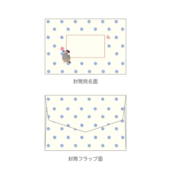 ミニレターセット 文鳥