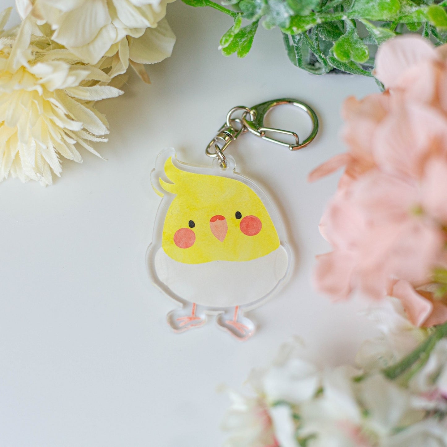 受注製作　アクリルキーホルダー　オカメインコのオカくん　クーポン利用不可