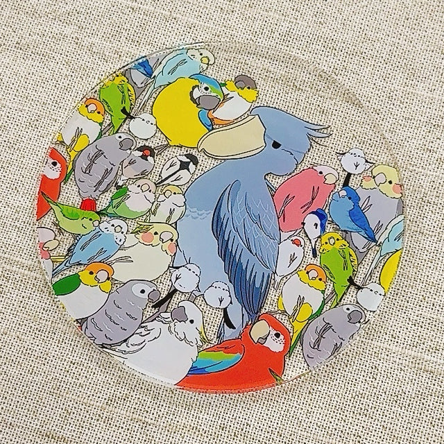 アクリルコースター　鳥さんいっぱい