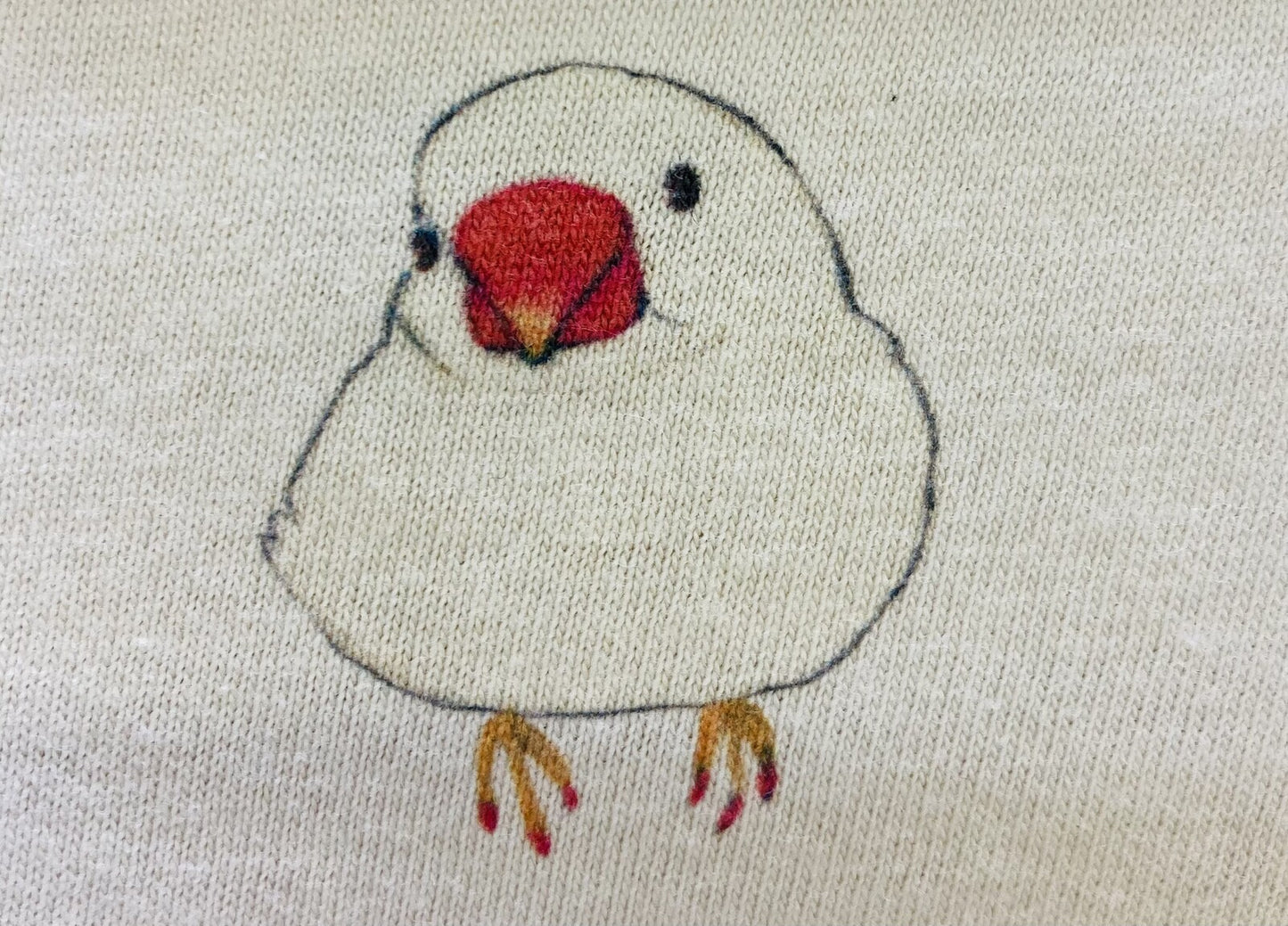 ビッグTシャツ　ボタニカルシリーズ　文鳥　受注製作　送料無料　クーポン利用不可