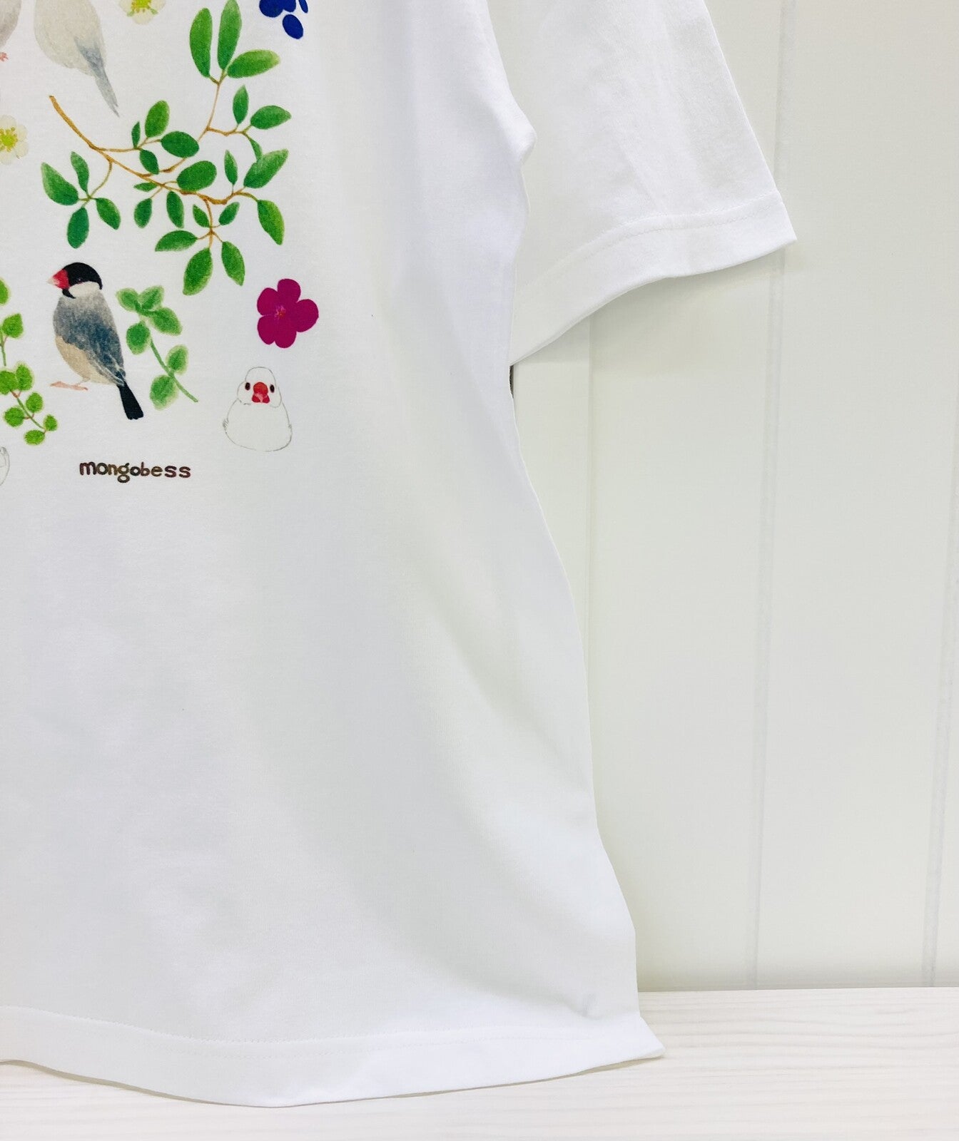 ビッグTシャツ　ボタニカルシリーズ　文鳥　受注製作　送料無料　クーポン利用不可